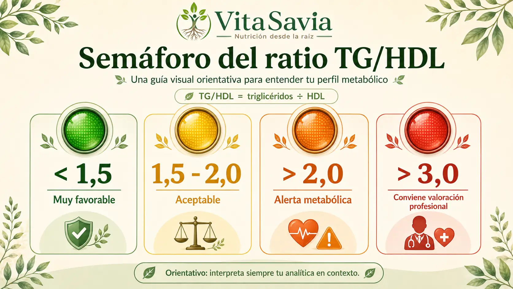 Tabla del ratio triglicéridos HDL