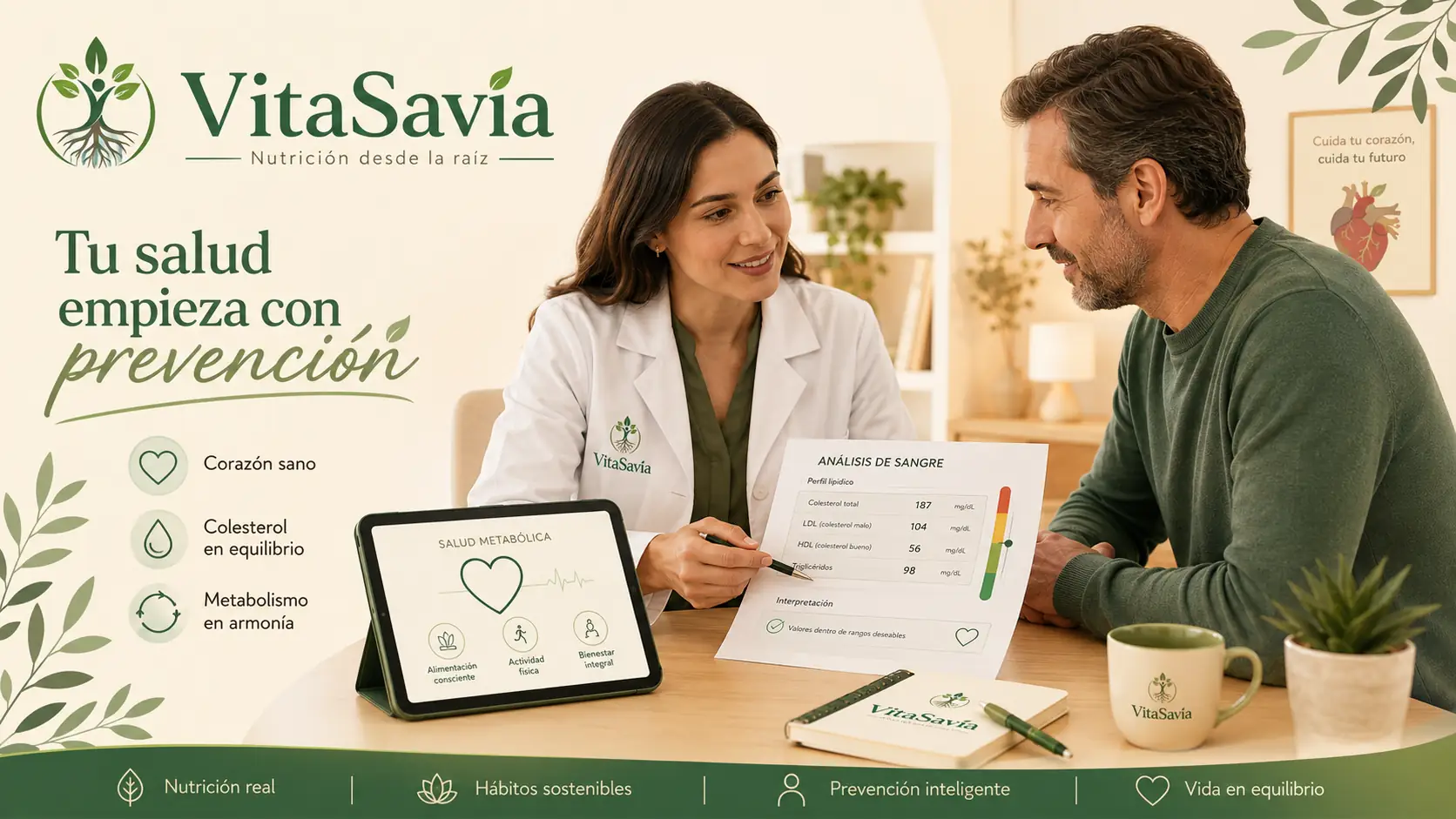 Consulta profesional para interpretar colesterol y analítica
