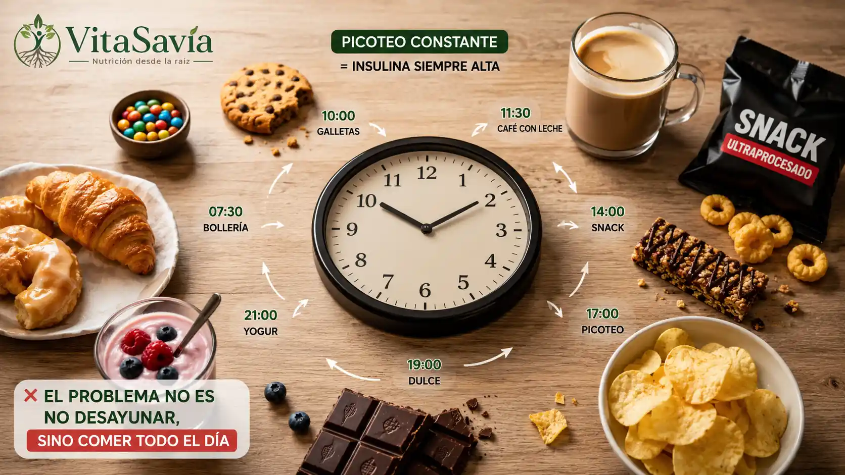 Picoteo constante como error al hacer ayuno intermitente